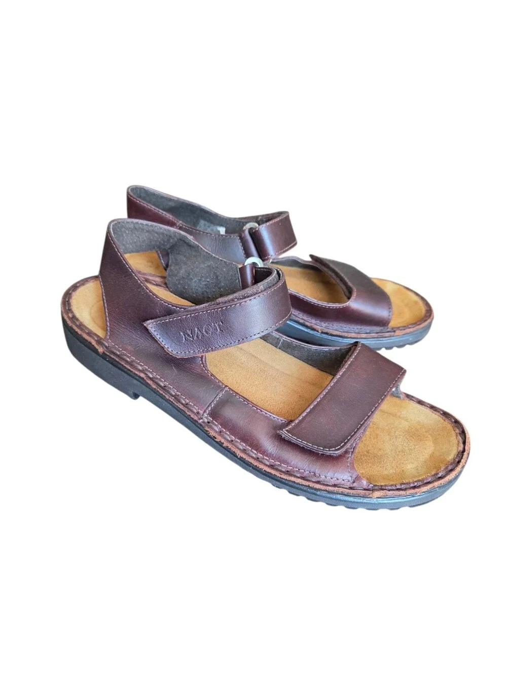 Naot Karenna Leather Comfort Sandals Brown Hook Loop EU 40 US 9 Women Comfort